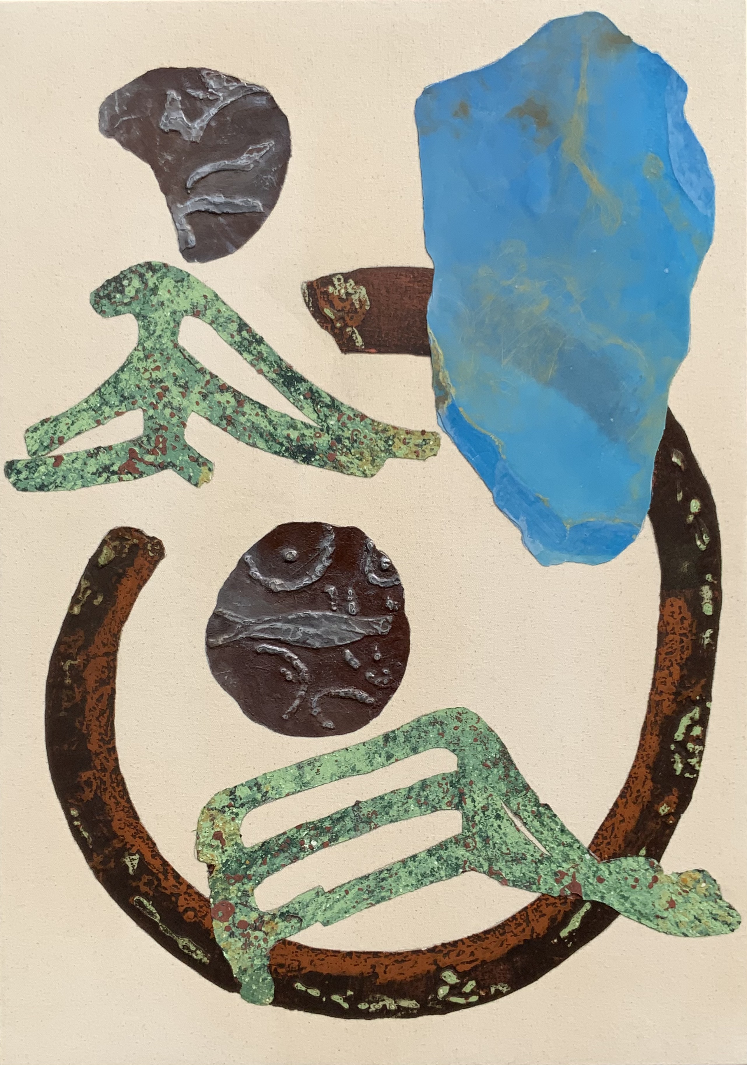 Painting of iceni coins from the Lincolnshire Series